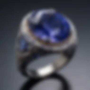 An elegant piece of jewelry featuring tanzanite, highlighting its appeal.