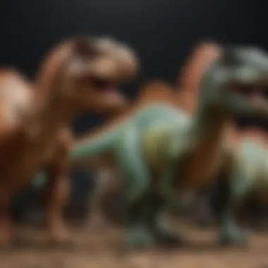 Side-by-side comparison of different brands of dinosaur figures highlighting craftsmanship