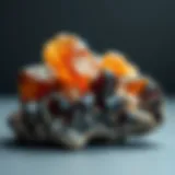 Natural formation of raw obsidian crystal showcasing unique textures and colors