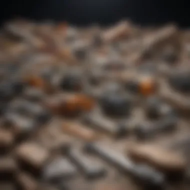 Different types of rock saws displayed side by side