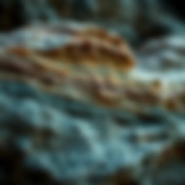 Layers of sedimentary rock illustrating the process of sediment deposition over time.