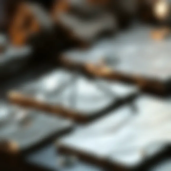 Variety of silver sheets for jewelry