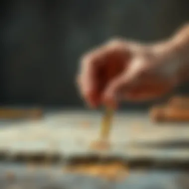 Demonstration of effective stone glue epoxy application techniques