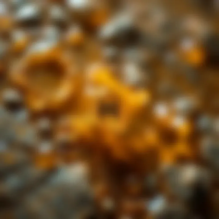 Close-up of stone glue epoxy's chemical structure