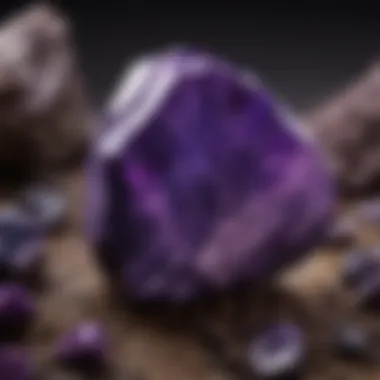 A close-up of sugilite showcasing its vibrant purple color