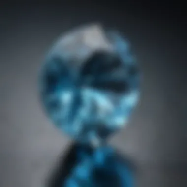 Brilliance of Texas Blue Topaz Close-up view of a brilliant Texas blue topaz gemstone reflecting light