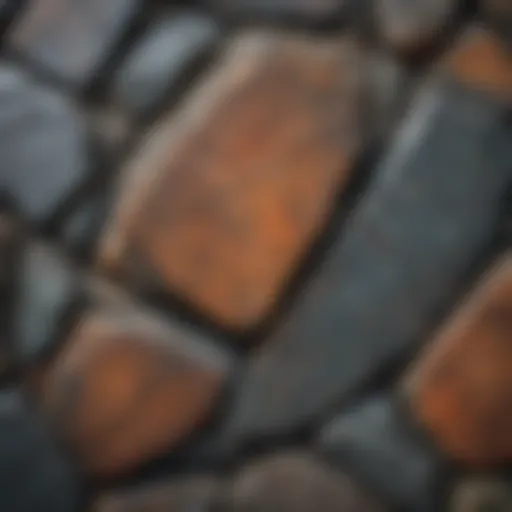 Photograph of slate rock displaying intricate patterns and colors