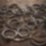 Various types of ring making wire displayed in an artistic arrangement