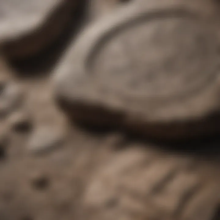 Close-up of intricate rock engravings highlighting techniques