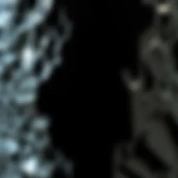 Close-up view of polished black glass-like rock showcasing its glossy surface