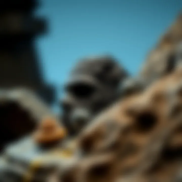 Historical artifacts made from black glass-like rock illustrating its cultural significance