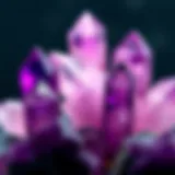 Vibrant purple amethyst crystal points showcasing their unique formations