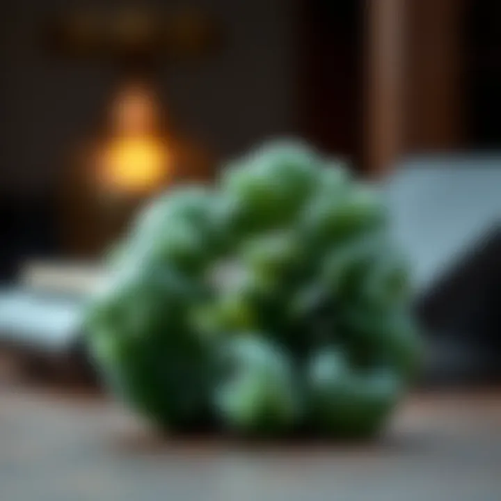 Intricate jade carving symbolizing cultural significance