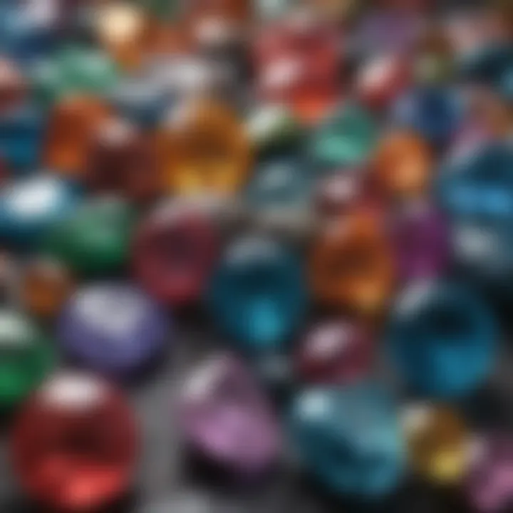 A stunning array of gemstones showcasing their vibrant colors and unique patterns.