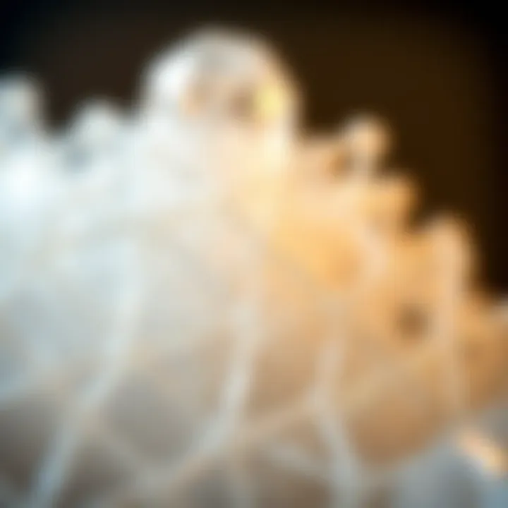 Crystal Lattice Structure Close-up of a crystal lattice structure demonstrating the intricate patterns formed by atoms.