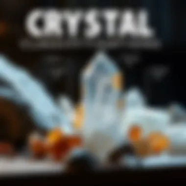 A detailed illustration depicting the classifications of various crystals along with their metaphysical properties