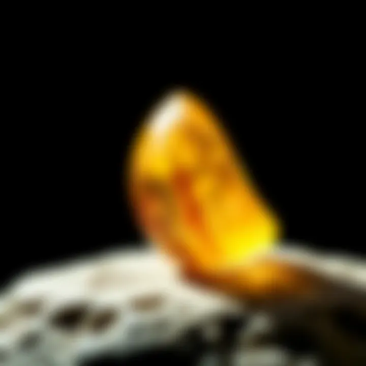 The vibrant golden tones of citrine reflecting light, symbolizing abundance and positivity