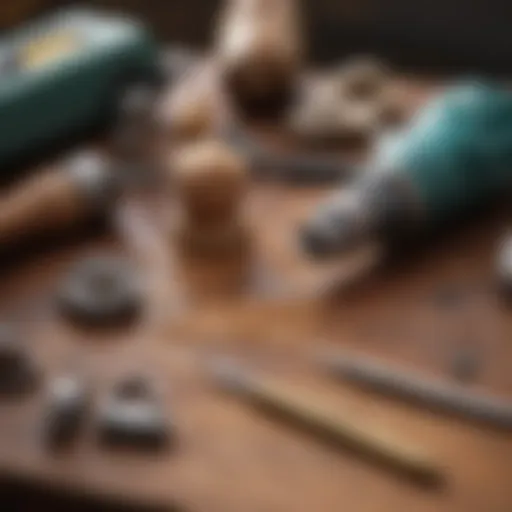 A Dremel tool set with various attachments