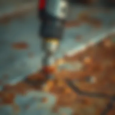 Dremel tool in action demonstrating effective rust removal on a corroded surface