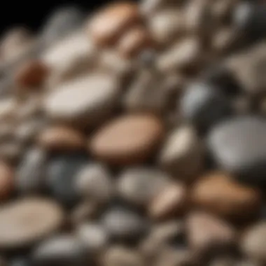 Intricate Arrangement of Rocks Close-up of rocks arranged in a stylish display