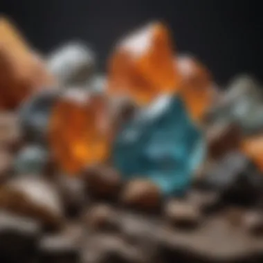 Dazzling Collection of Minerals Elegant display case showcasing a variety of minerals