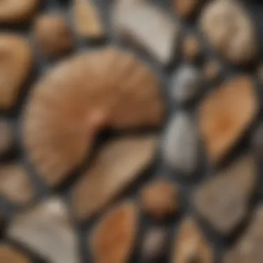 A close-up view of unique fossil specimens available for sale, demonstrating their diversity.