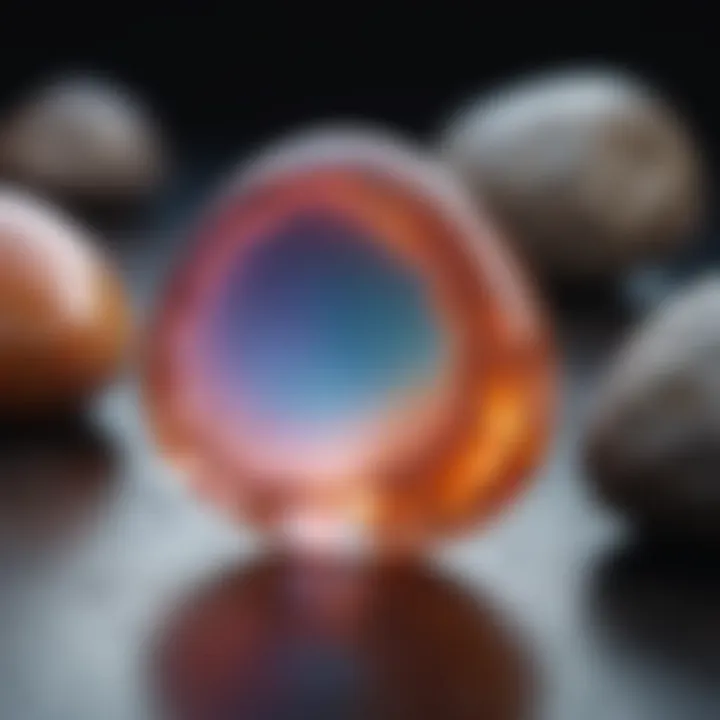 Artistic representation of jelly opal jewelry reflecting its modern significance