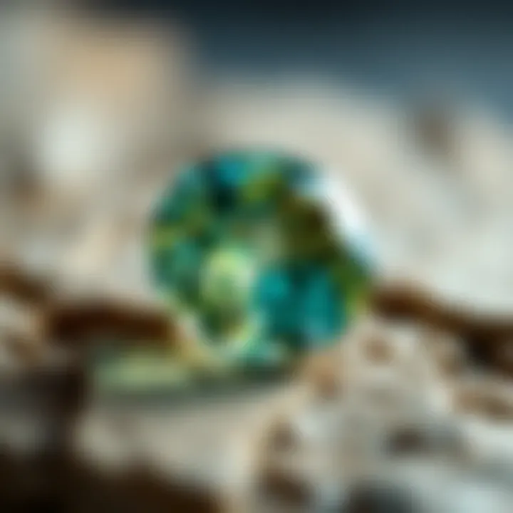 Artistic representation of topaz in jewelry design