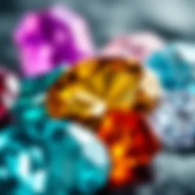 Vibrant topaz gemstones showcasing various hues