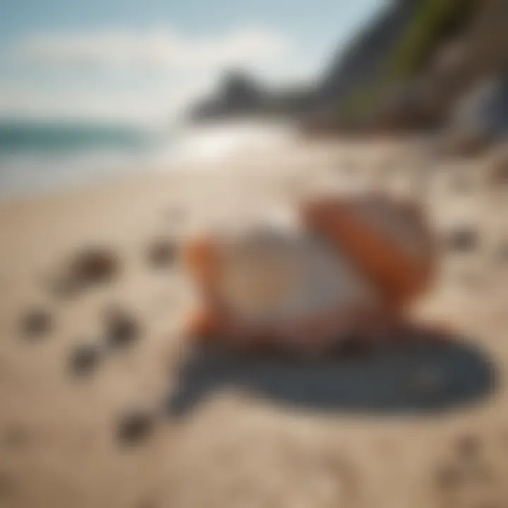 A scenic view of a beach where conch snails are naturally found