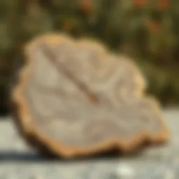 A stunning piece of large petrified wood showcasing intricate patterns