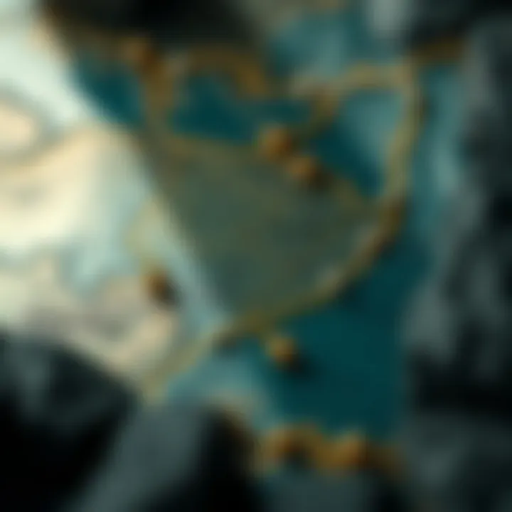 Mapping Ancient Obsidian Trade A historical map detailing ancient obsidian trade routes