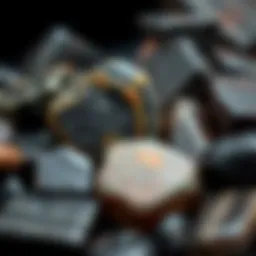 Natural obsidian stones showcasing their unique textures and colors