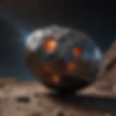 Cosmic Journey of a Meteorite An artist's impression of the journey of a meteorite from space to Earth, highlighting its cosmic origins.