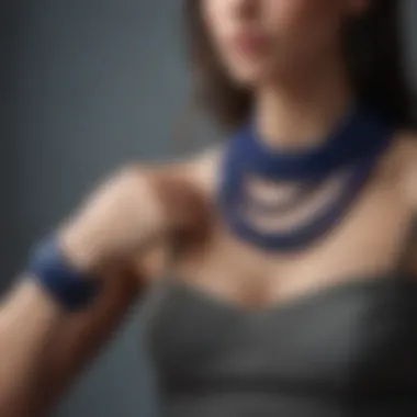 An individual wearing a lapis bracelet, showcasing its contemporary fashion appeal.