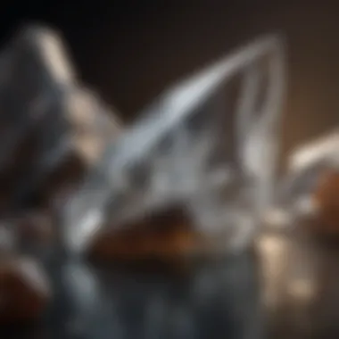 Clear Crystals in Modern Technology A clear crystal being utilized in an electronic device.