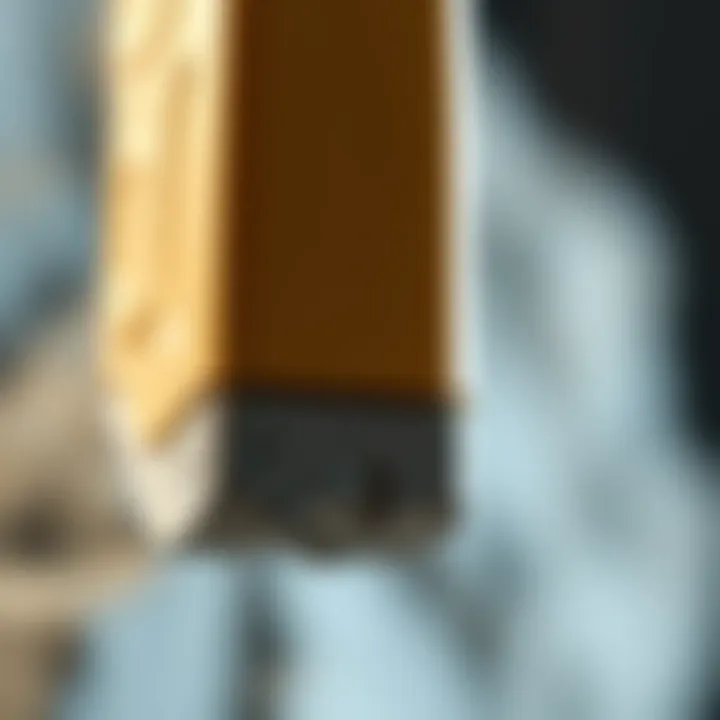 Design Features of the Small Rock Hammer Close-up of the head of a small rock hammer showcasing its design features