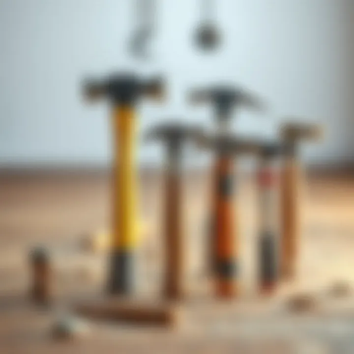 Comparison of Small Rock Hammers A selection of small rock hammers displayed for comparison