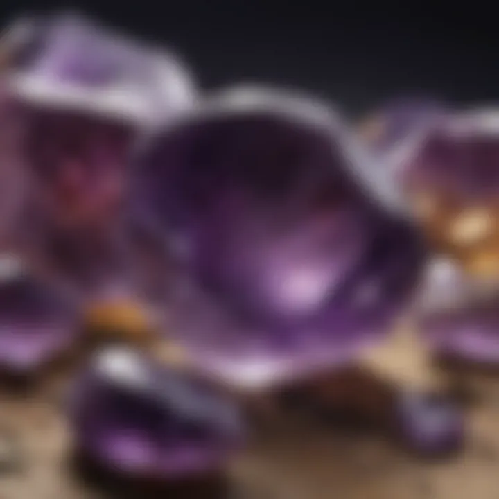 A visual representation of the historical significance of amethyst across various cultures.