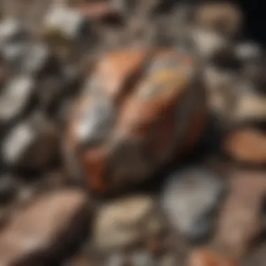 Foliated Structure of Metamorphic Rocks A close-up view of metamorphic rocks exhibiting their foliated structure and mineral alignment