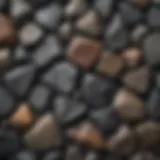 Close-up of basalt rock showcasing its unique texture and color variations