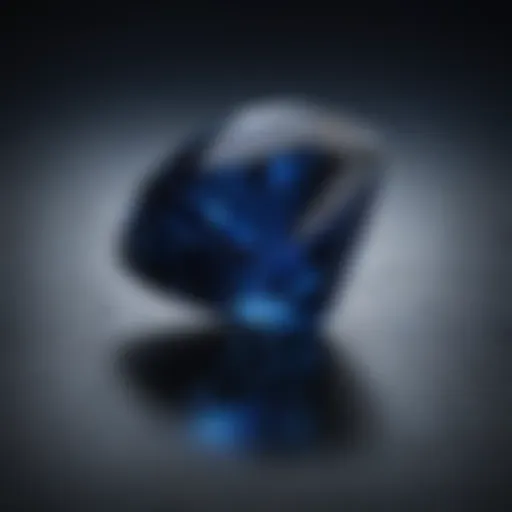 A stunning blue sapphire showcasing its deep hue and clarity.