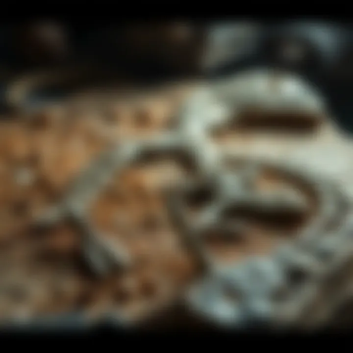 Significant dinosaur fossil site with exposed remains