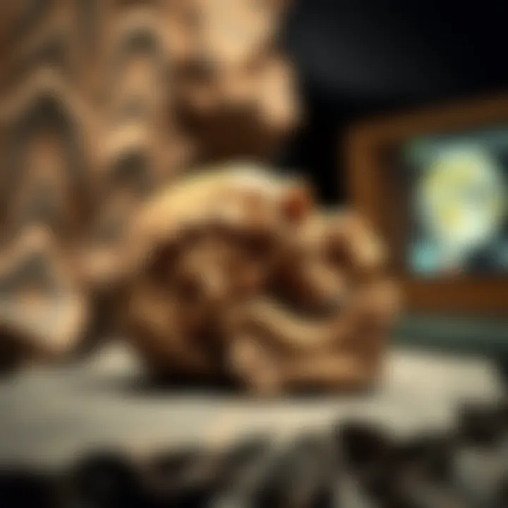 Educational interface showcasing fossil identification