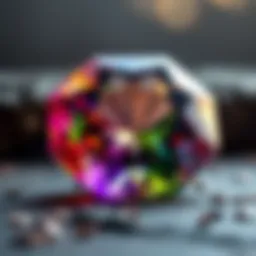 A stunning close-up of a rare gemstone showcasing its unique color and clarity