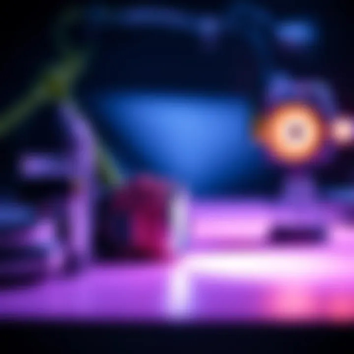 Educational setup showcasing the use of UV flashlight in STEM