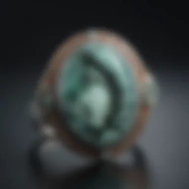 An elegant piece of jewelry featuring variscite, highlighting its craftsmanship and design