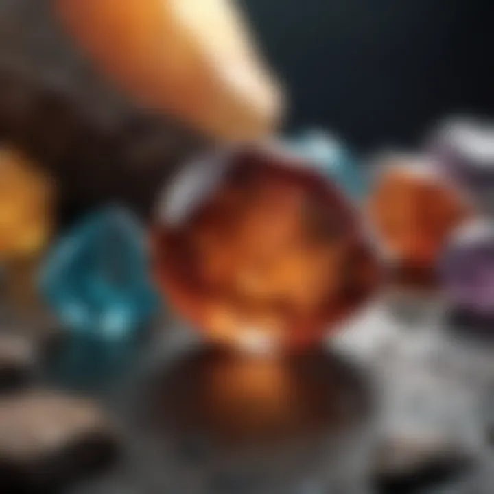 An online marketplace interface showcasing listings of gemstones for sale