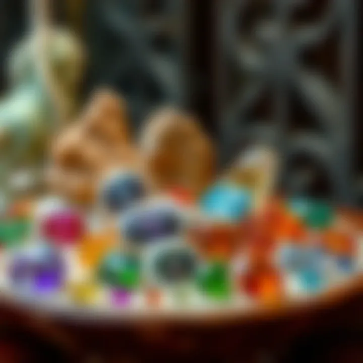 A Display of Exquisite Gemstones Gemstone collection display