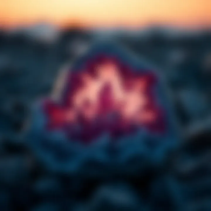 Stunning giant amethyst geode with shimmering crystals